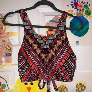 BECCA high neck tie back swim top - Size 2X NWT